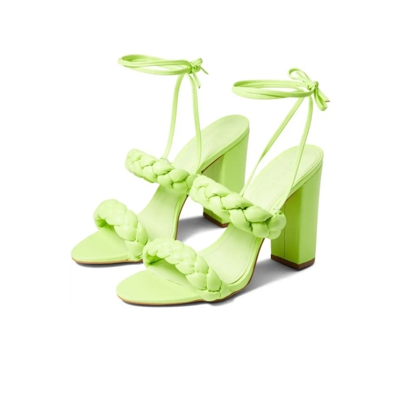 Schutz Zarda High Block Heels Green Fresh Like New! Never Worn Size 7.5B - Picture 2 of 13